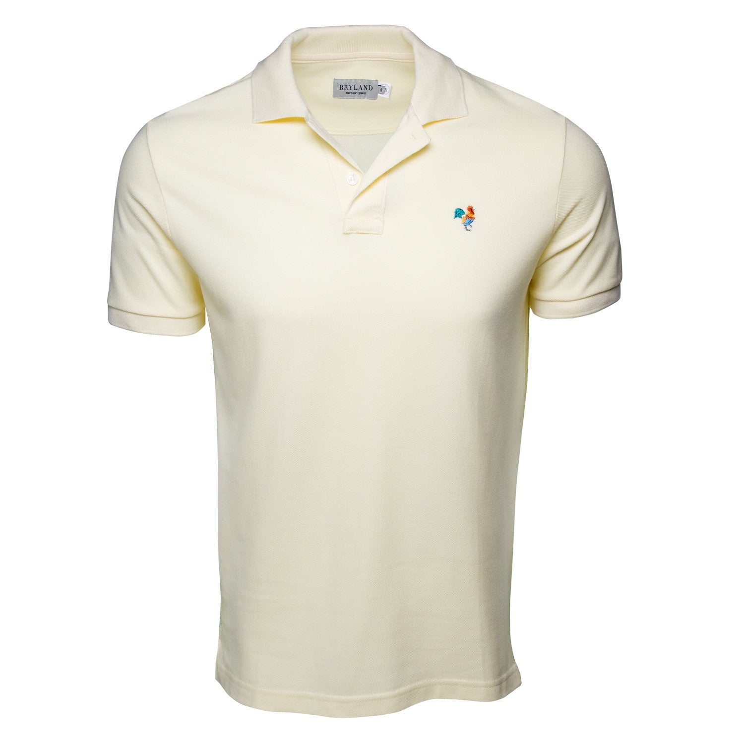 Yellow Polo Shirt with Multi-Color Rooster - Bryland