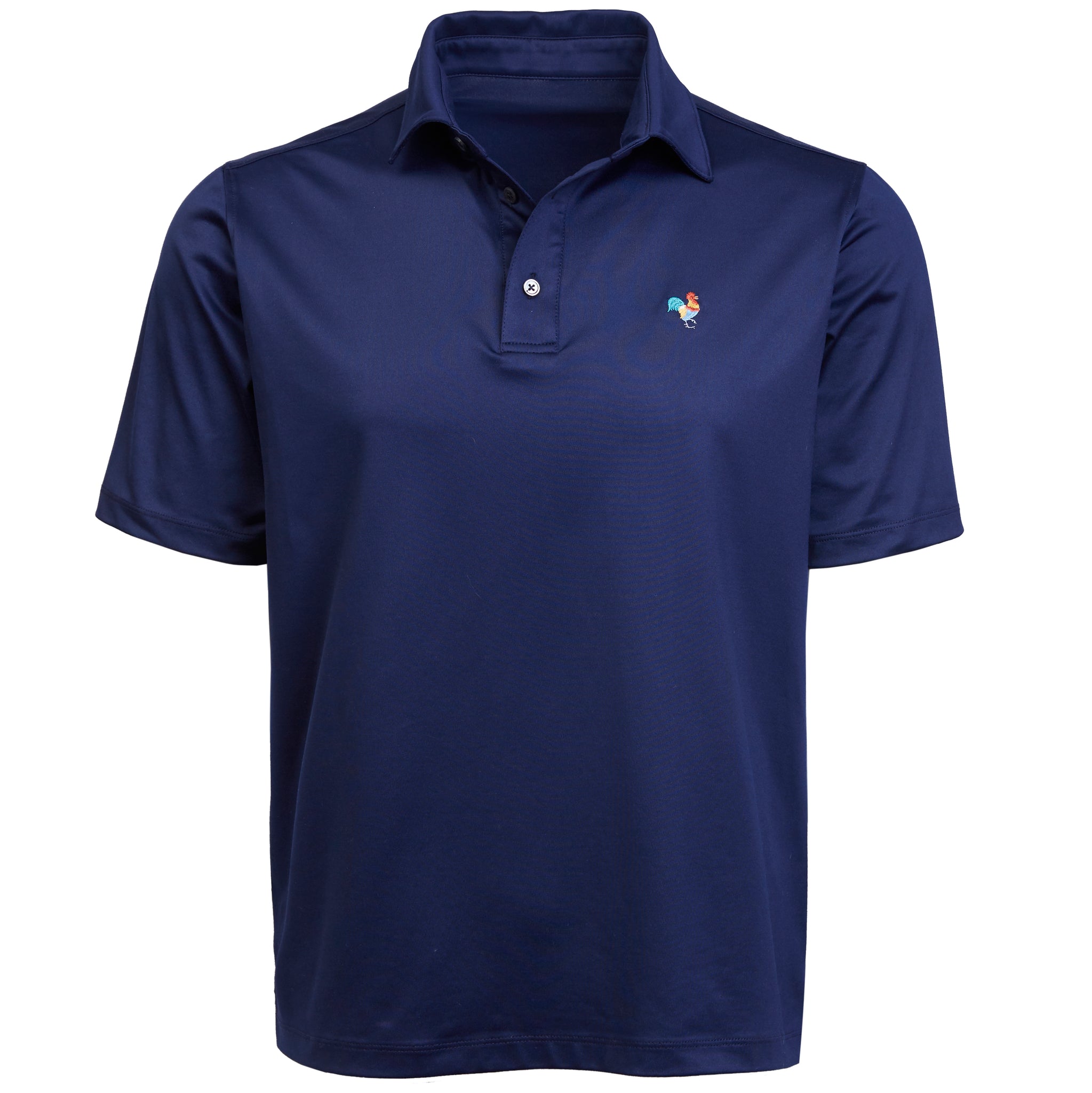 Navy blue polo sales shirt with white horse